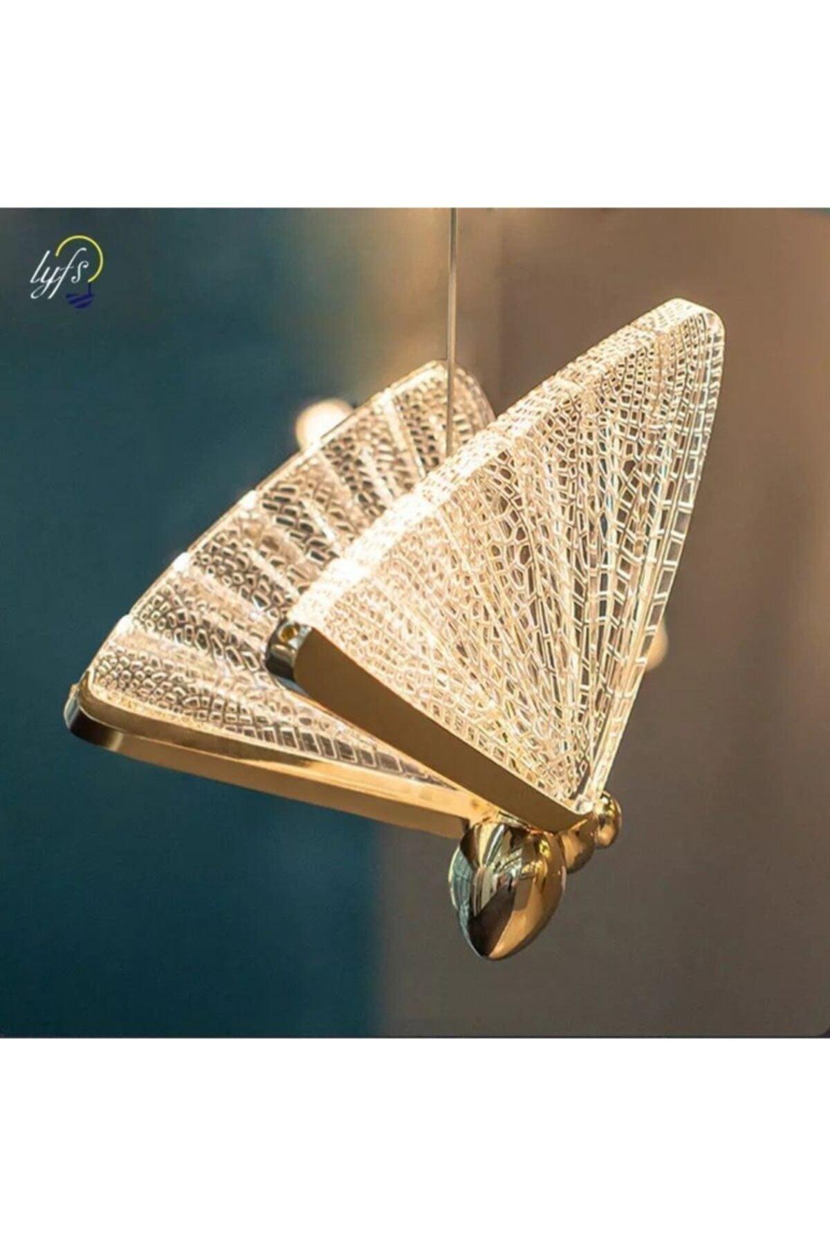 Modern Design Crystal Glass Butterfly Single Led Chandelier - Swordslife