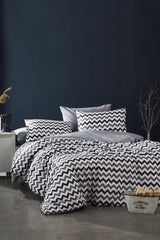 Modern Gray 100% Cotton Double Duvet Cover Set - Swordslife