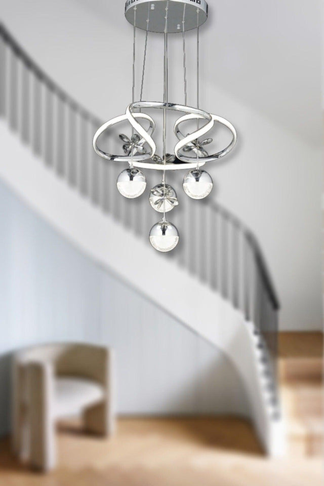 Modern Led Chandelier 3 in 1 Chrome Led Chandelier - Swordslife