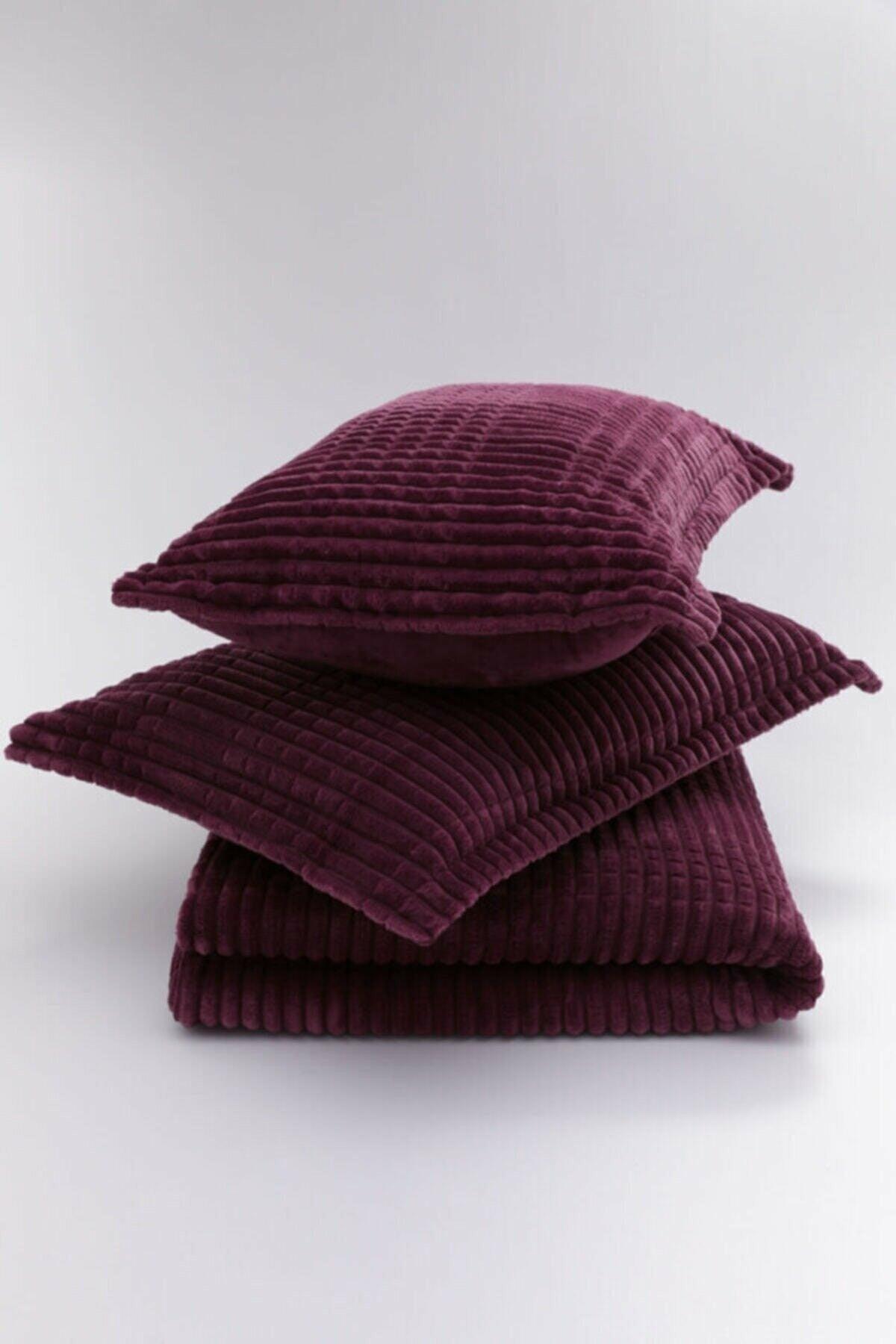 Modern Line 3 Piece Blanket Set - Cherry - Swordslife