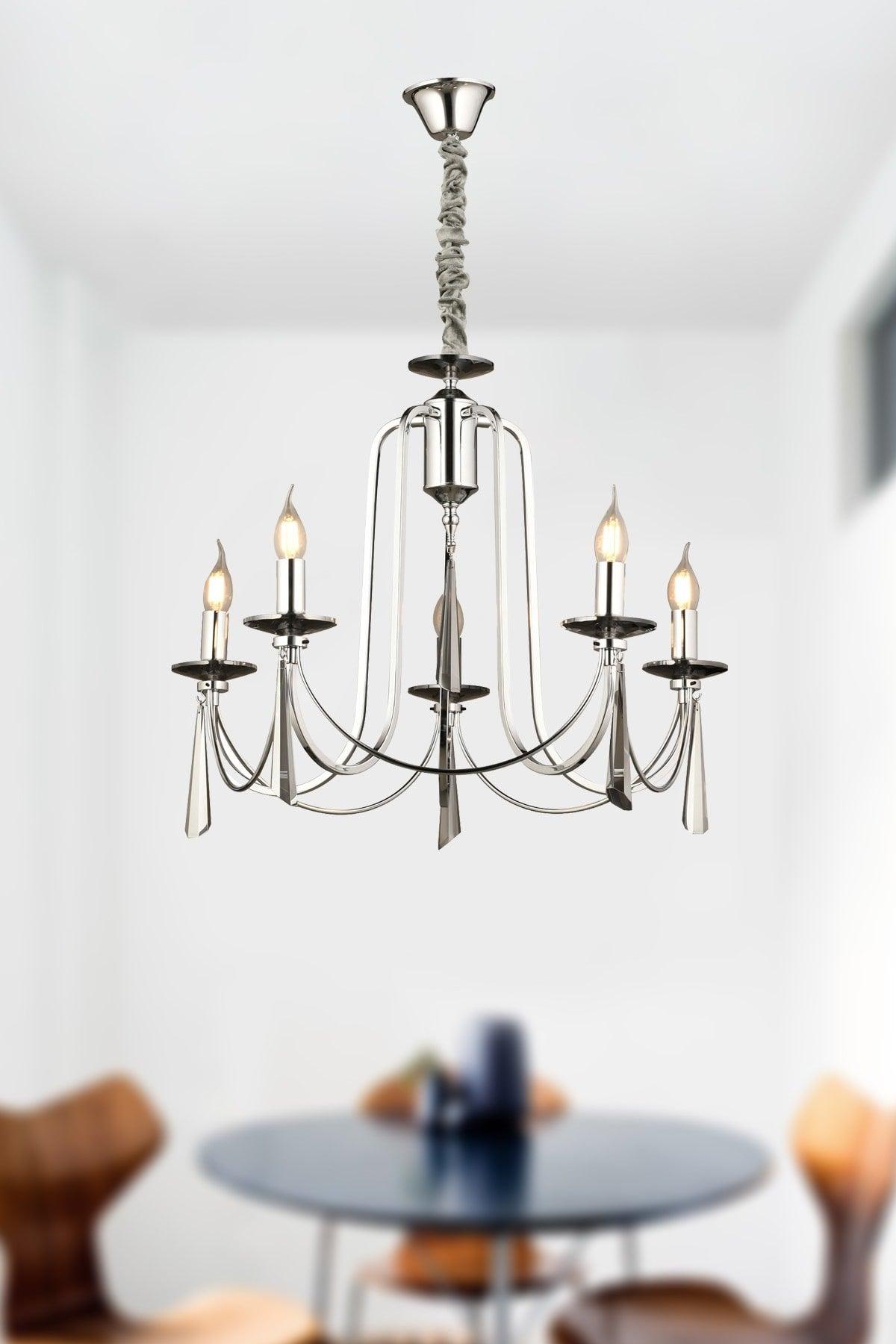 Modern Luxury Countess 5 Liter Bronze Brass Chandelier - Swordslife