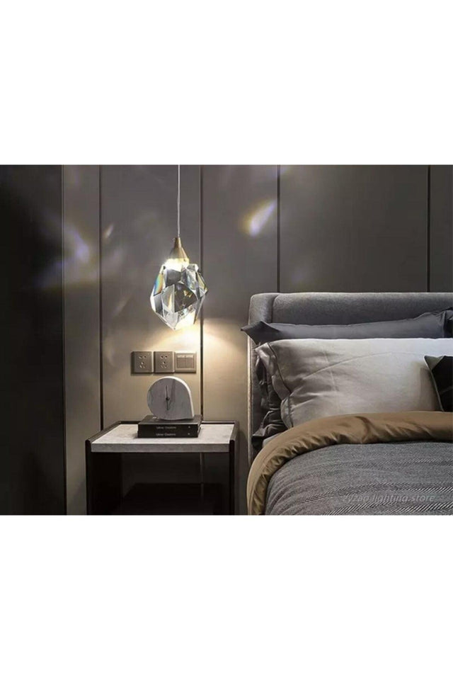 Modern Luxury Crystallized Glass Power Led Lamp Gold Yellow Concept Product Daylight - Swordslife