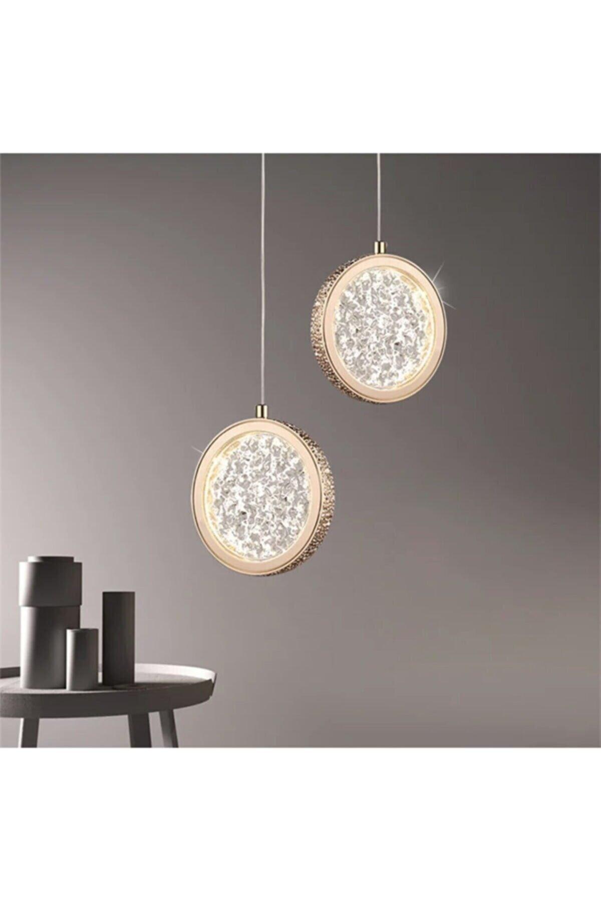 Modern Luxury Exclusive Design Gold Detailed Pendant Lamp Single Led Chandelier - Swordslife