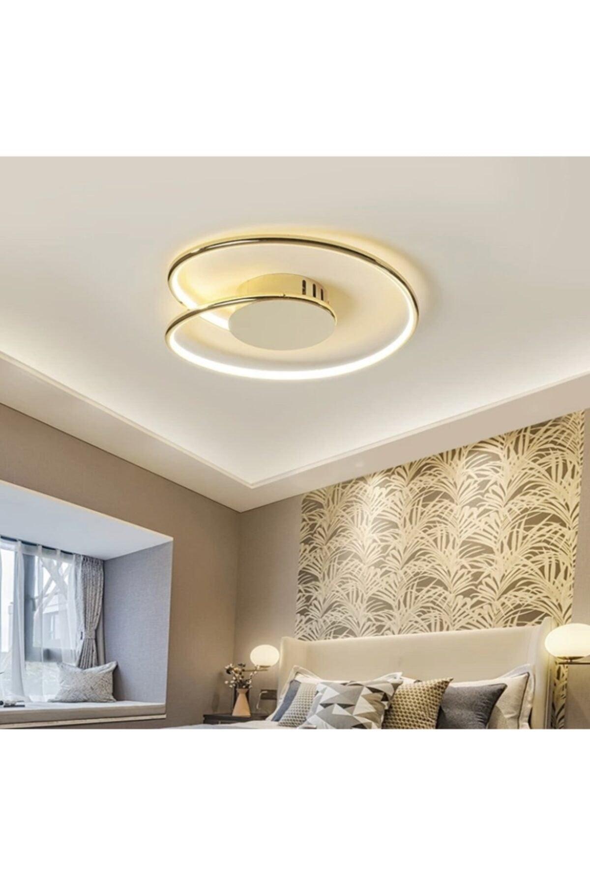 Modern Luxury Plafonyer Ceiling Led Chandelier Gold Yellow Large Size Led Chandelier - Swordslife