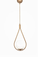 Modern Mono Single White Glass Tumbled Chandelier - Swordslife