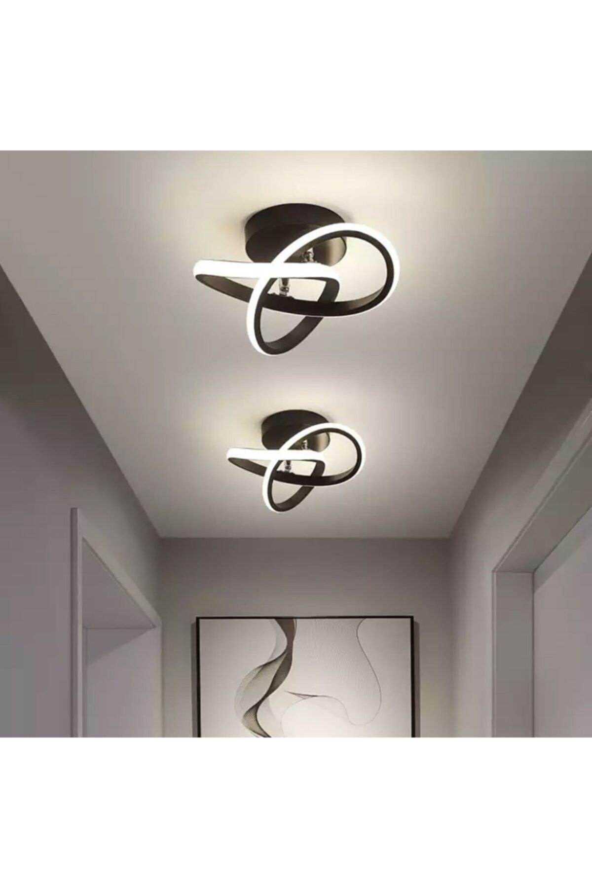 Modern Plafonyer Ceiling Led Chandelier Dark Brown 2 Piece Set Price Led Chandelier - Swordslife