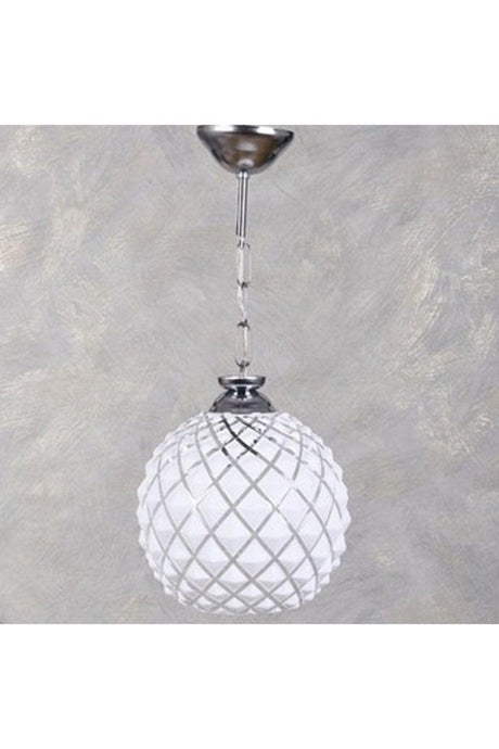 Modern Embossed Glass Single Chandelier - Swordslife