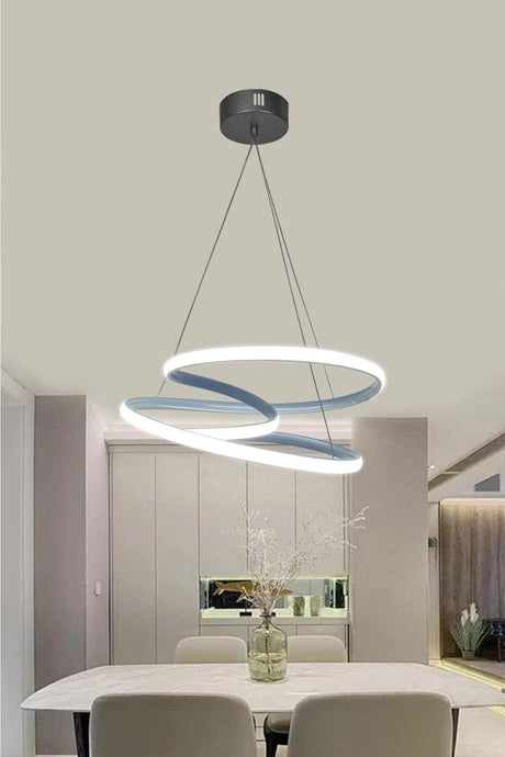 Modern Pendant Lamp Galaxy Silver Case White Light Led Chandelier - Swordslife