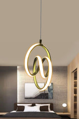 Modern Pendant Lamp Gold Daylight Led Chandelier 1 Year