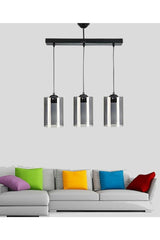 Modern Sport Model Triple Smoked Genuine Glass Pendant Lamp Chandelier - Swordslife