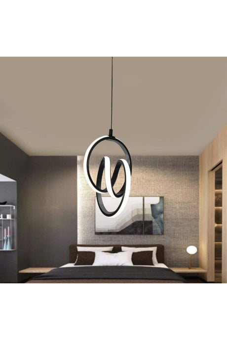 Modern Pendant Lamp Black Case White Light Led Chandelier Signature Led Chandelier With 1 Year Warranty - Swordslife