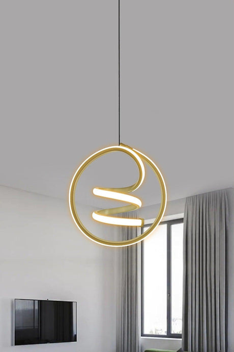 Modern Pendant Lamp Led Chandelier Gold Case Daylight - Swordslife