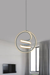 Modern Pendant Lamp Led Chandelier Silver Gray Case Daylight - Swordslife