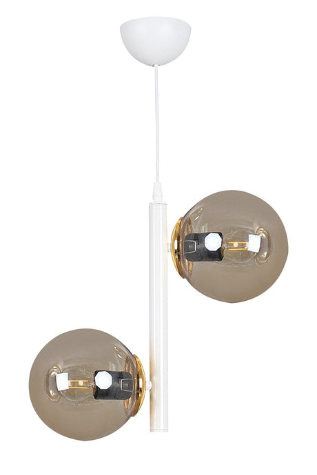 Modern White 2 Piece Honey Globe Glass Chandelier - Swordslife