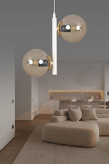 Modern White 2 Piece Honey Globe Glass Chandelier - Swordslife