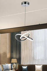 Modern Bolivia Single Chrome Pendant Lamp Led White