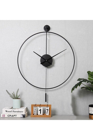 Moderne dekorative Pendel Tiktok Schwarz Metal Wanduhr 60 Cm - Swordslife