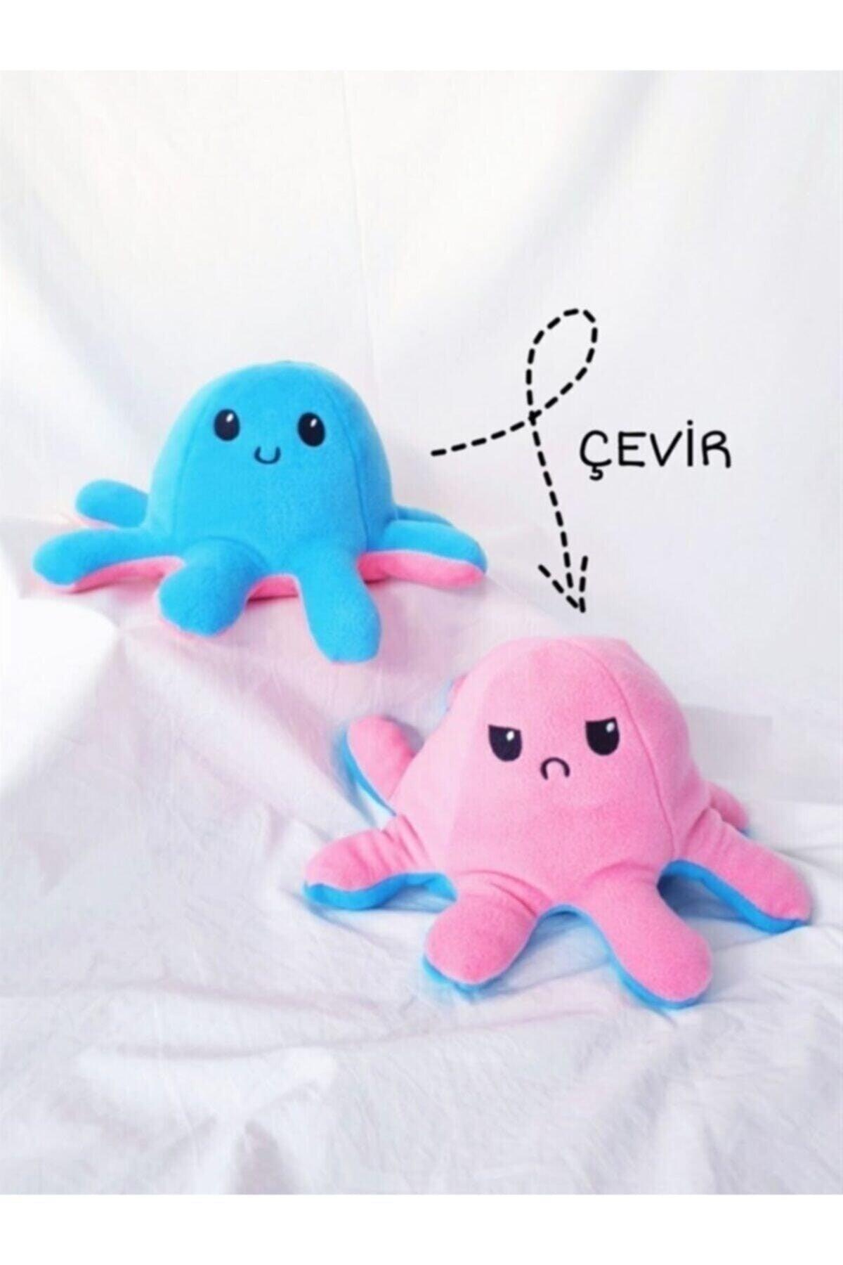 Mood Changing Blue Pink Octopus Pillow Ystk Pink Blue - Swordslife