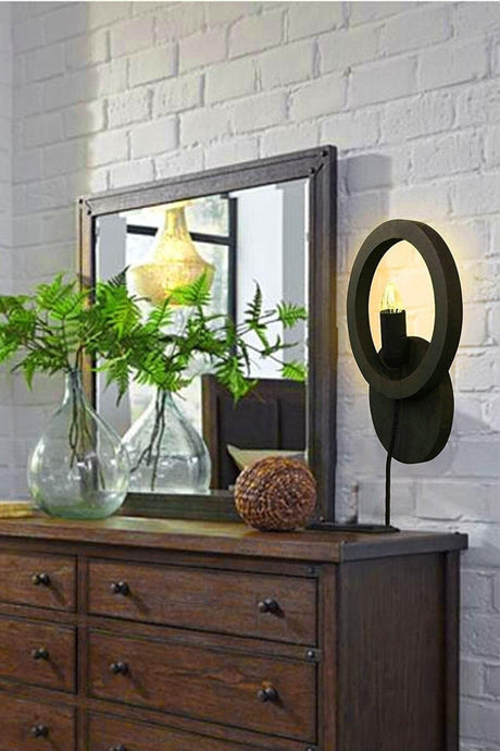 Moon Wood Sconce Lamp For Cafe Hotel Restaurant Room Office Wall Chandelier Decor Sconce Lamp - Swordslife