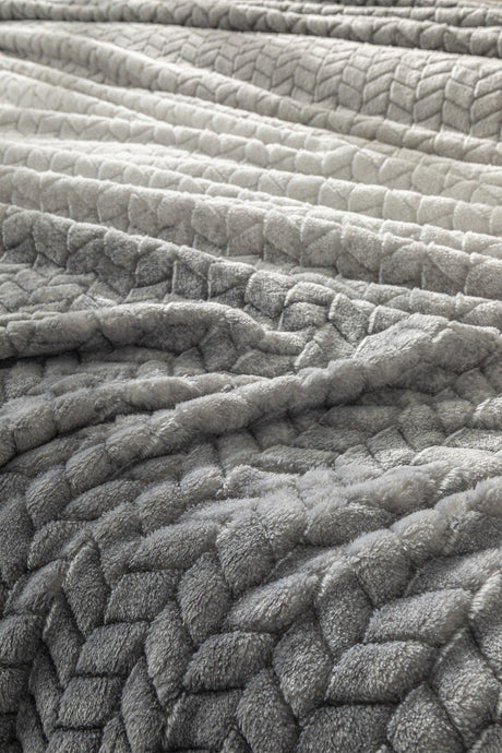 Moonlight Ombre Super Soft Double Blanket 200x220 Cm Grey-Anthracite - Swordslife