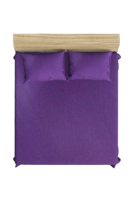 Purple Single Ranfors Elastic Bed Sheet - Swordslife