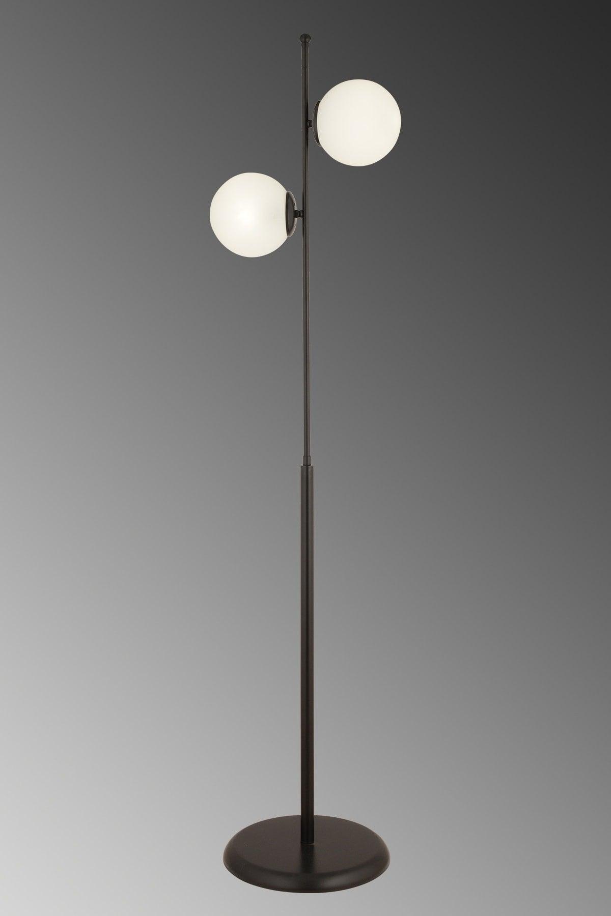 Maraz Modern White Globe Glass Floor Lamp - Swordslife