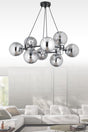 Motta 8 Li Modern Smoked Globe Glass Pendant Lamp Chandelier - Swordslife