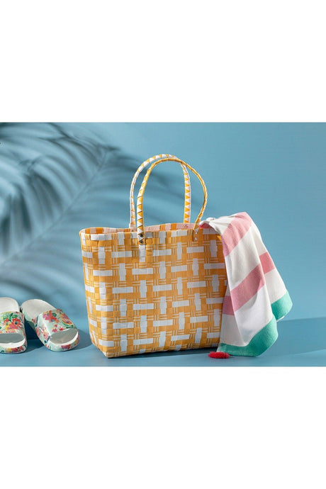 Multi Colors Beach Bag 34*14*32 Cm Dark Yellow - Swordslife