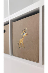 Multi-Purpose Felt Organizer Basket Kids Room Toy Basket 30x30x30 cm Giraffe - Swordslife