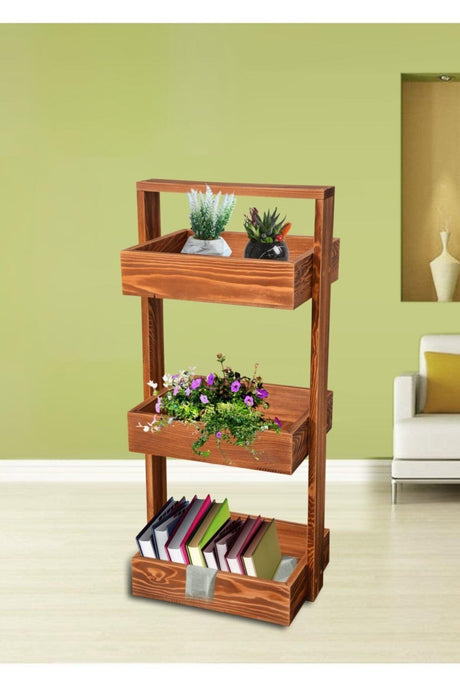 Multi-Purpose Wooden Basket Bathroom Organizer Kitchen Organizer Flowerpot Retro Pine Antique - Swordslife