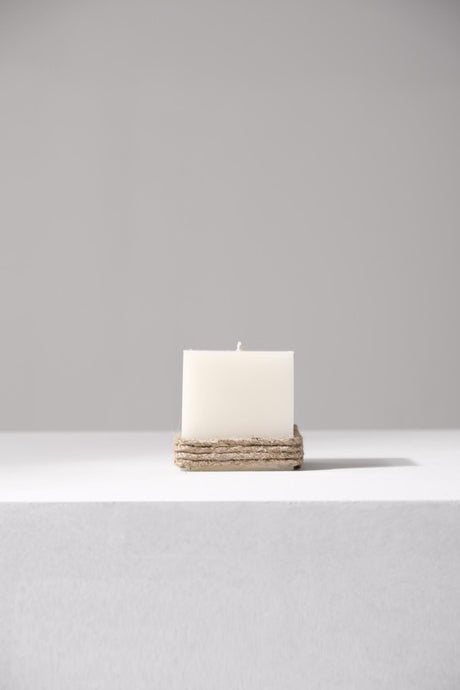 Mumm Journey Hand Cast Linen Drawstring Square Candle - Swordslife