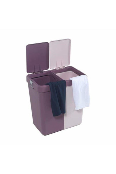 Plum Powder Double Laundry Basket