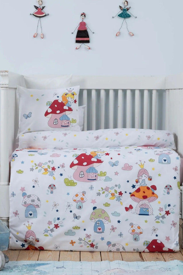 Mushrom 100% Cotton Baby Duvet Cover Set - Swordslife