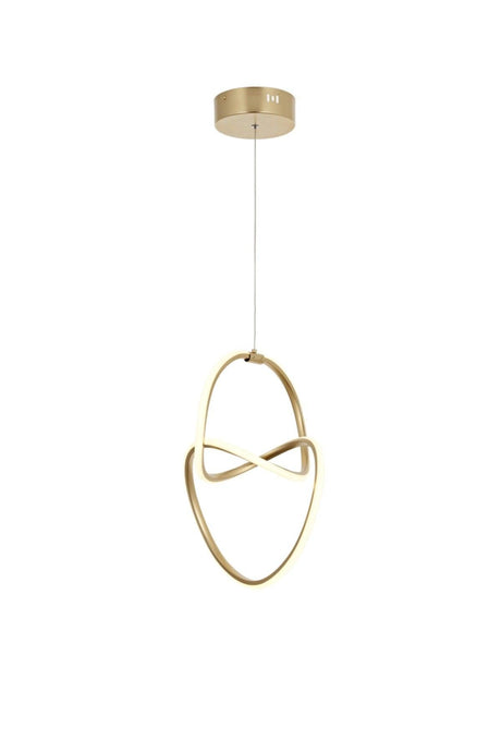 Music Led Single Pendant Lamp Chandelier Gold - Swordslife