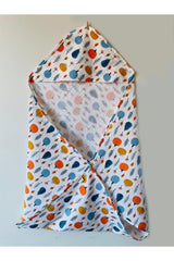 Muslin Baby Swaddle & Bathrobe Oeko-tex Certified 75x75cm Pumpkin Color 100% Cotton - Swordslife