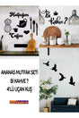 My Kitchen+bicoffee+4 Piece Bird 3 Products in 1 Wooden Wall Decor - Swordslife