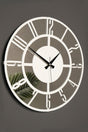 Muyika Bunnela White Mirrored Metal Wall Clock 41x41cm Silent Mechanism Amd-41 - Swordslife