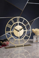 Muyika Bunnela Metal Gold/Tumbled Table Top Clock 25x23cm Mms-m - Swordslife