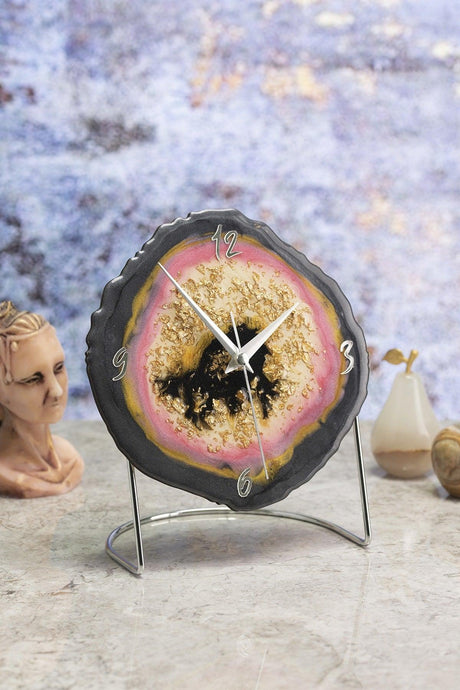 Muyika Diverso Anthracite Mixed Decorative Table Clock18x23cm Silent Mechanism Mms-epo - Swordslife