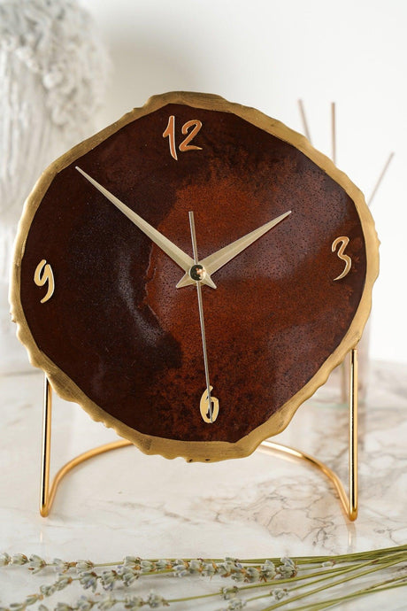 Muyika Diverso Claret Red Decorative Table Clock18x23cm Silent Mechanism Mms-epo - Swordslife