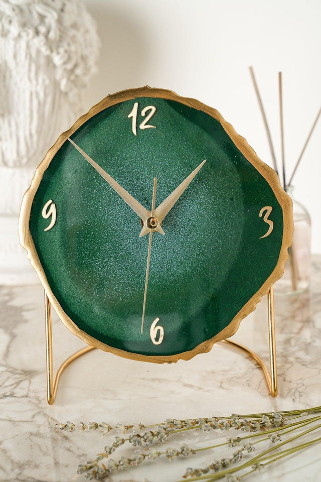 Muyika Diverso Green Decorative Table Clock18x24cm Silent Mechanism Mms-epo - Swordslife