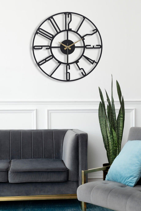 Muyika New Bunnela Metal Black Silent Mechanism Wall Clock 50x50cm Mds-50 - Swordslife