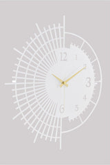 Muyika Stri Metal White Wall Clock 50x50cm Silent Mechanism Mds-50 - Swordslife