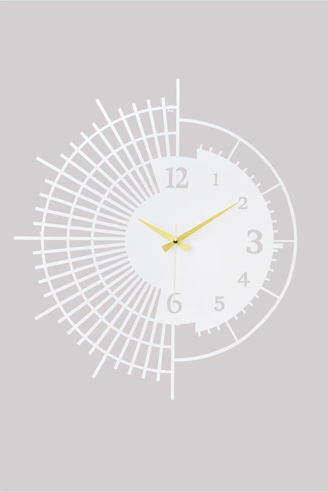 Muyika Stri Metal White Wall Clock 50x50cm Silent Mechanism Mds-50 - Swordslife