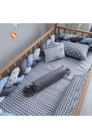 My Home Gray-blue Knitted Montessori Sleeping Set - Swordslife