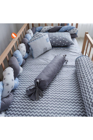 My Home Gray-blue Knitted Montessori Sleeping Set - Swordslife