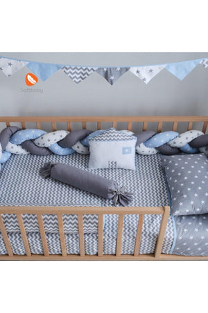 My Home Gray-blue Knitted Montessori Sleeping Set - Swordslife