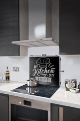 My Kitchen My Rules | Glass Stove Back Protector | 52cm X 60cm - Swordslife