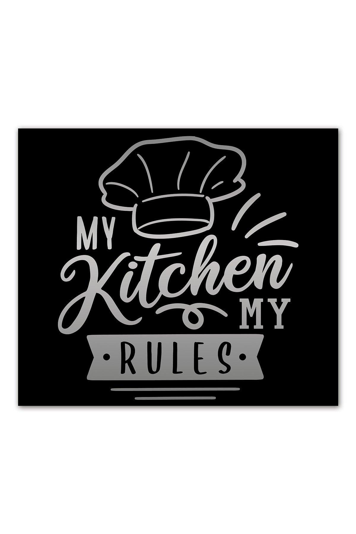 My Kitchen My Rules | Glass Stove Back Protector | 52cm X 60cm - Swordslife