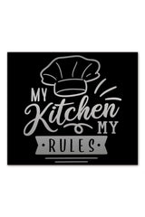 My Kitchen My Rules | Glass Stove Back Protector | 52cm X 60cm - Swordslife